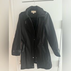 Michael Kors Black Trench Coat Size Small